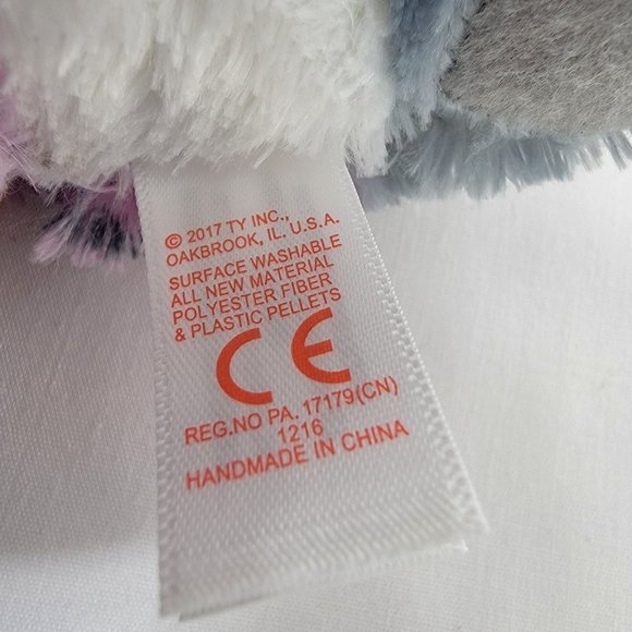 2017 Ty Beanie Boos - Lindi Pink & Grey Tabby Cat - Soft Plush Stuffed Toy 6" - Picture 11 of 11